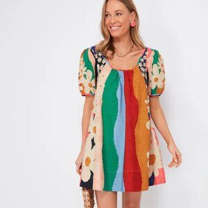 FARM Rio Super Fun Daisy Organic Cotton Mini Dress XL NEW